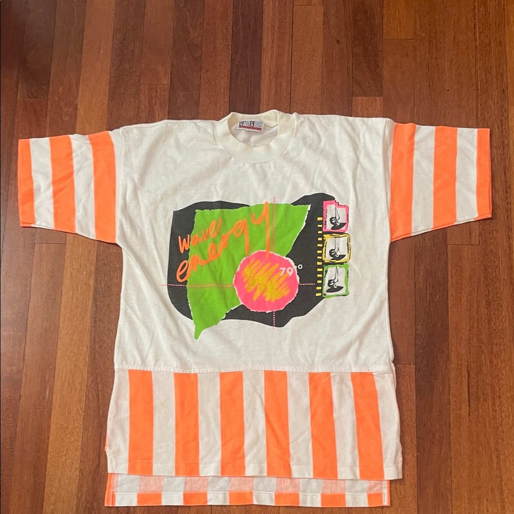 Kids Tee - White and Orange